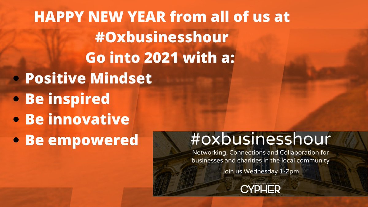 Oxbusinesshour's tweet image. #shoutout and also wishing you all a #HappyNewYear2021 from #Oxbusinesshour @cavershammktg @Ox100Programme @VJRBSLTD @OxLEPBusiness @thinkadmin @AzureBuildings @CypherHQ @YouHRconsult @Fortitude_Comms @EynshamMarket @Willadviceorg