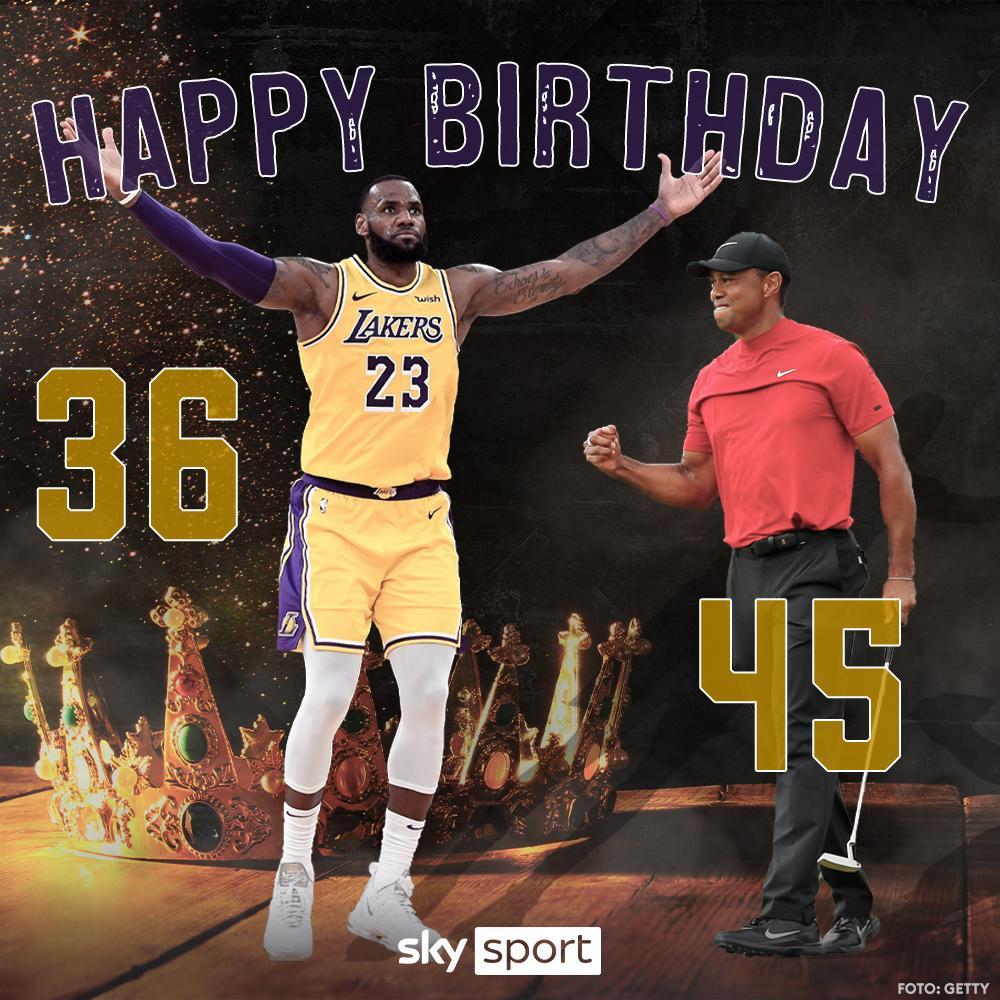 Zwei Sportlegenden feiern heute ihren Ehrentag! Happy Birthday LeBron James und Tiger Woods!     