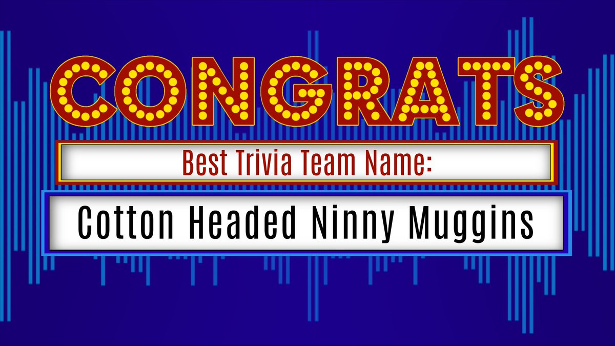 ParamountHV's tweet photo. Shoutout to the Best Team Name from our special holiday edition of Virtual Trivia Night - Cotton Headed Ninny Muggins!
#ParamountHudsonValley #VirtualTriviaNight #BestTeamName https://t.co/crQixHGBlP