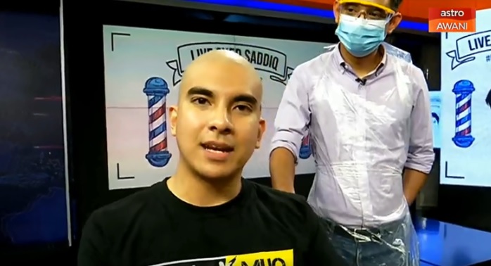 NewsBFM's tweet image. Muar MP Syed Saddiq shaved his head bald on live TV for #BotakChallenge after raising over RM380k since Saturday for his 1 Family, 1 Laptop campaign.

He says the aim was to provide laptops to poor students in Muar to aid in their studies &amp;amp; help narrow Malaysia&apos;s digital divide.