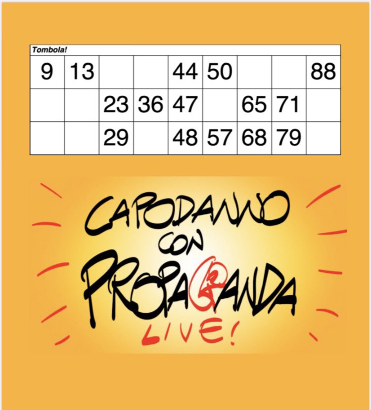 #propagandalive #propagandatombola