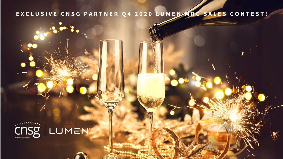 Time is almost up! The CNSG Q4 2020 Hustle Sales Content ends December 31st! We'll be awarding a total of $12,000 for top <a href="/lumentechco/">Lumen</a> MRC performance this quarter. Check out Lumen's 2021 Incentives: ow.ly/BQtT50CUYhb