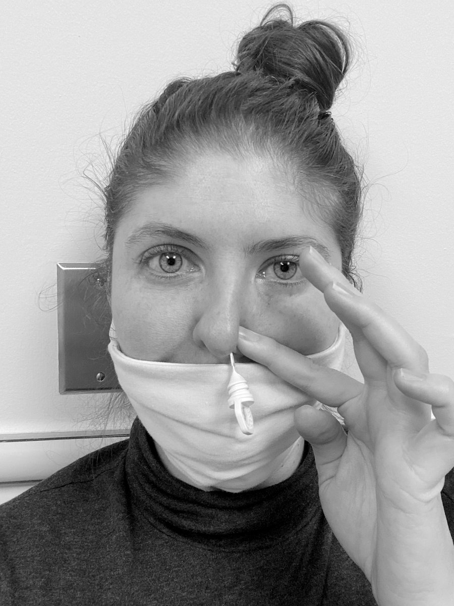 then THREE covid tests. two of the normal swab ones, which she did together. and then this weird nasal swab which doesn’t go as deep but has to be there for a whole (very long) minute. bonkers.