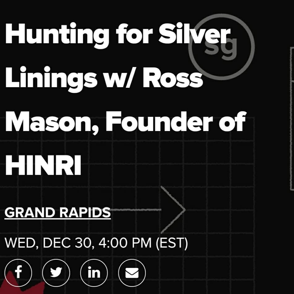 StartupGrindGR's tweet photo. Join us today at 10 and tonight at 4 for a couple of Fireside Chats for our event series #huntingforsilverlinings. 

Get your tickets while they are still available! 

Go to https://t.co/hR5fpRlviA https://t.co/0Sgf0Qa6xI