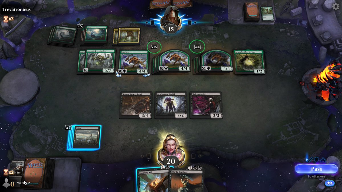 Mark34958982's tweet photo. #mtgarea not saying the cards are broken but this is pure brutality https://t.co/p5Mvy8PTyK