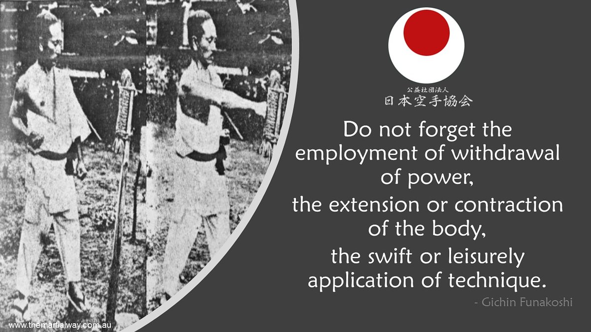 KarateKaze's tweet photo. Be fluid like water, as hard as stone and quick like air.
But don't think because water and air are soft they can't still do harm.  The whip is soft yet can inflict injury like the hammer.
Technique must be applied according.
#wisdomwednesday #martialarts #shotokan https://t.co/GpS0oyfq1T