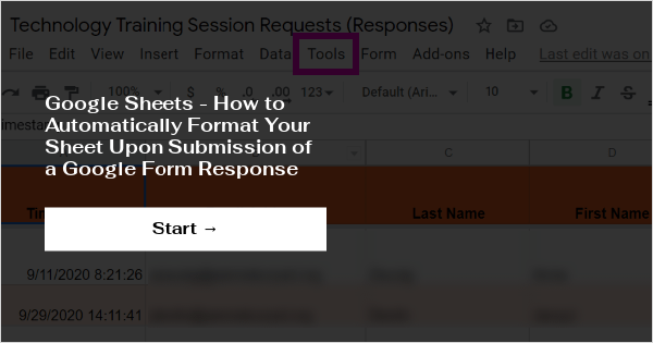 iorad's tweet image. 🙋Did you know…You can automatically format your Google sheet upon submission of a Form Response?!
.
Check out this tutorial to learn how to record a Macro.
#google #googlesheet #googleform #macros
Today's #WalkthroughWednesday is courtesy of @megswope76 
buff.ly/3pxigkG
