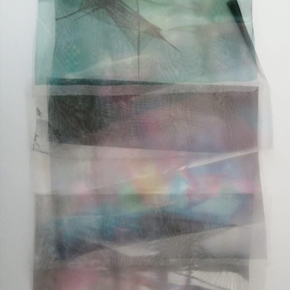 Phoenixtextile's tweet photo. Printing her photos onto sheer fabric and then layering them adds yet another dimension to Alison's latest work. #layers #moireeffect #textileart https://t.co/U9qV5S1v4n