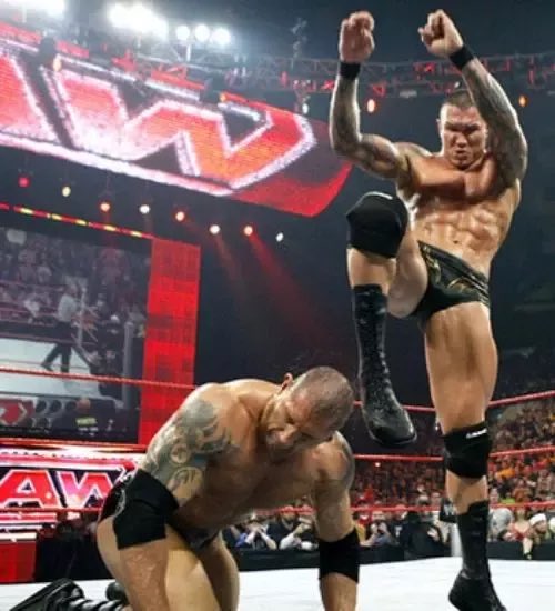 Randy Orton and Batista: Kevin Webster and John Stape ( @_teletext)