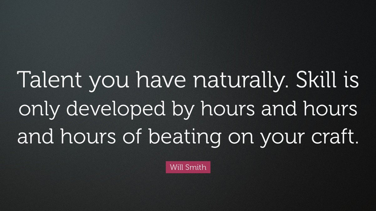 "Talent you have naturally. Skill is only developed by hours and hours and hours of beating on your craft" -Will Smith. Have a wonderful #WisdomWednesday!

#Vette #Recruiting #startup #Entrepreneur #technology