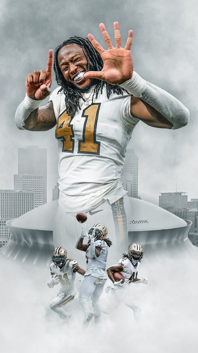 Saints's tweet photo. #WallpaperWednesday feat. the NFC's Offensive Player of the Week ⚡️📲

@A_kamara6 | #Saints https://t.co/SDKI1GvkLc
