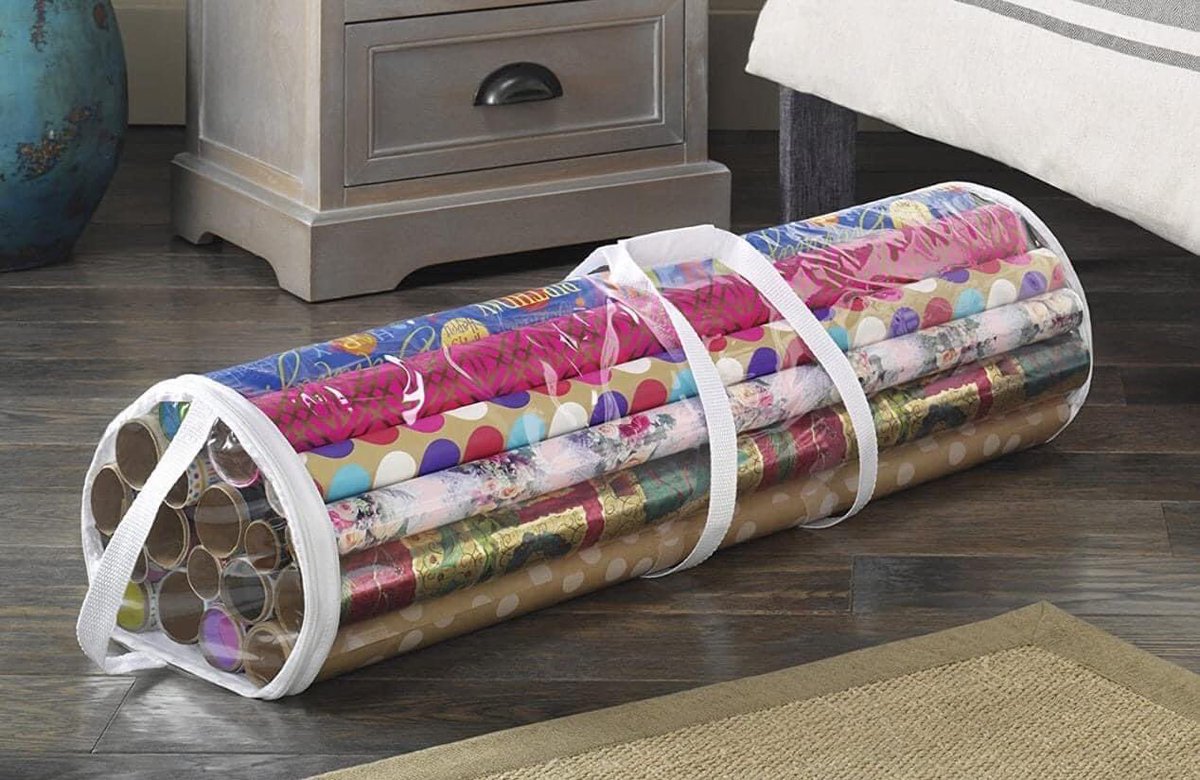 Whitmor Clear Zippered Storage for 25 Rolls Gift Wrap Organizer is regularly $20 and on sale for $5.99 

Ad Link: shopstyle.it/l/bqhd5