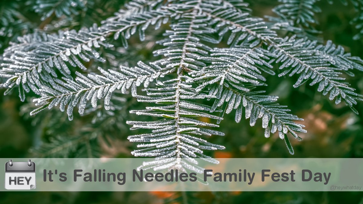 HeyWhatDay's tweet photo. It's Falling Needles Family Fest Day! 
#FallingNeedlesFamilyFestDay https://t.co/SOs51mEtSL