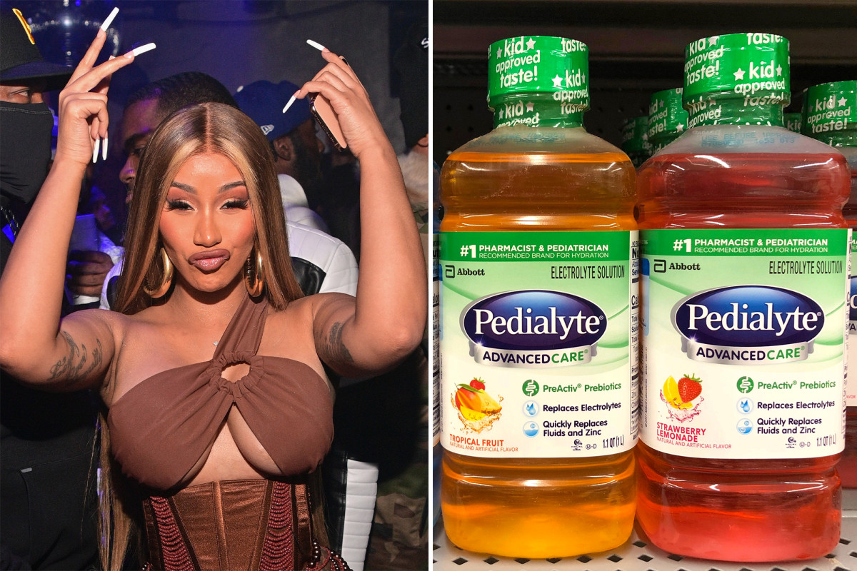 Cardi B spawns viral New Year's Eve hangover cure Pedialyte, baby