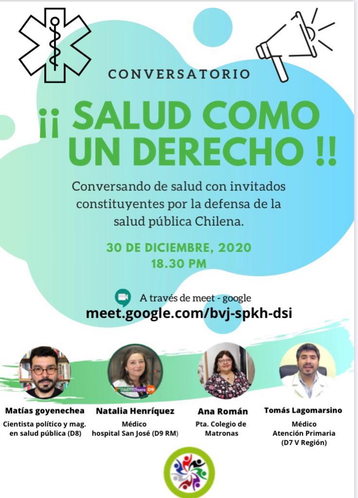 #DerechoALaSalud | Tomás Lagomarsino, presidente de nuestra fundación, participará como panelista en el conversatorio "Salud como un Derecho". Esta instancia buscará debatir sobre el derecho a la salud con invitados constituyentes! Hoy a las 18.30hrs por meet.google.com/bvj-spkh-dsi😉