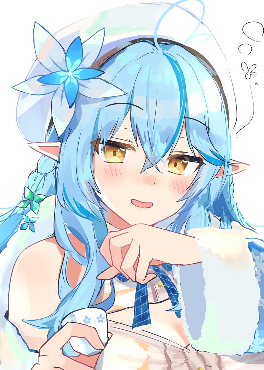 雪花ラミィ 「日本酒のおねえちゃん  #らみあ〜と 」|つまようじのイラスト