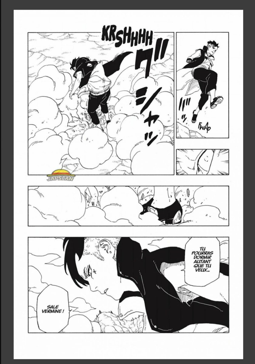 Suite a ça Kawaki a achevé Isshiki en lui donnant le coup de grace et en l'ecrasant comme une merde. Il a donc tué un Otsutsuki.