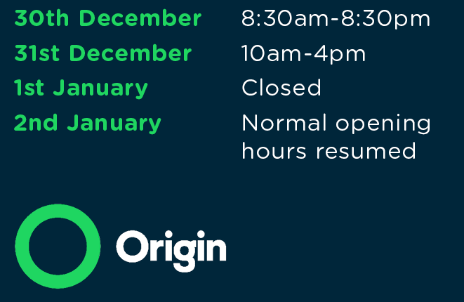 It's so close to the New year! 

To keep you updated, here are our opening hours for both our telephone and online teams 🎊 🎉 🎆