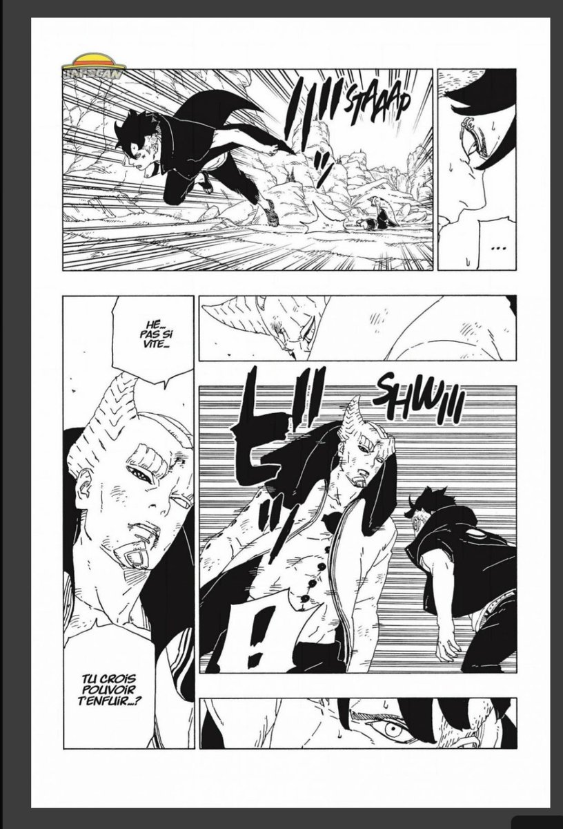 Puis le kama est apparu plus tard sur Jigen. Pour Kawaki cest différent pcq Isshiki avait de la force, il a gardé ses aptitudes il était juste pressé par l'amenuisement de sa durée de vie.