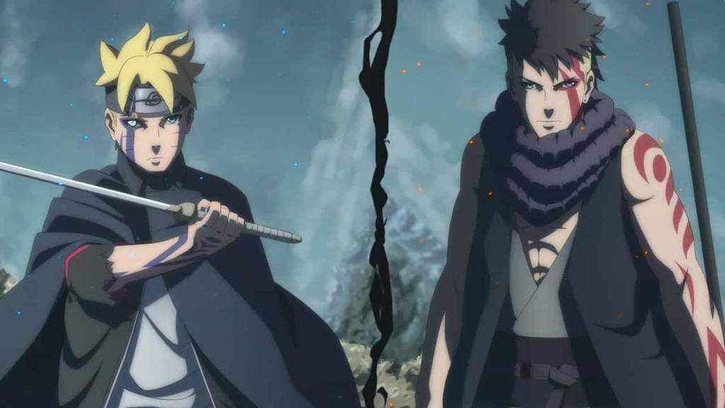 2- La différence entre Boruto et Kawaki.Les deux ont le kama au meme endroit et pourtant ils n'ont ni les memes motifs ni la meme couleur qui apparaissent sur leur bras après l'ellipse. Ca prouve qu'ils n'ont pas le kama du même Otsutsuki.