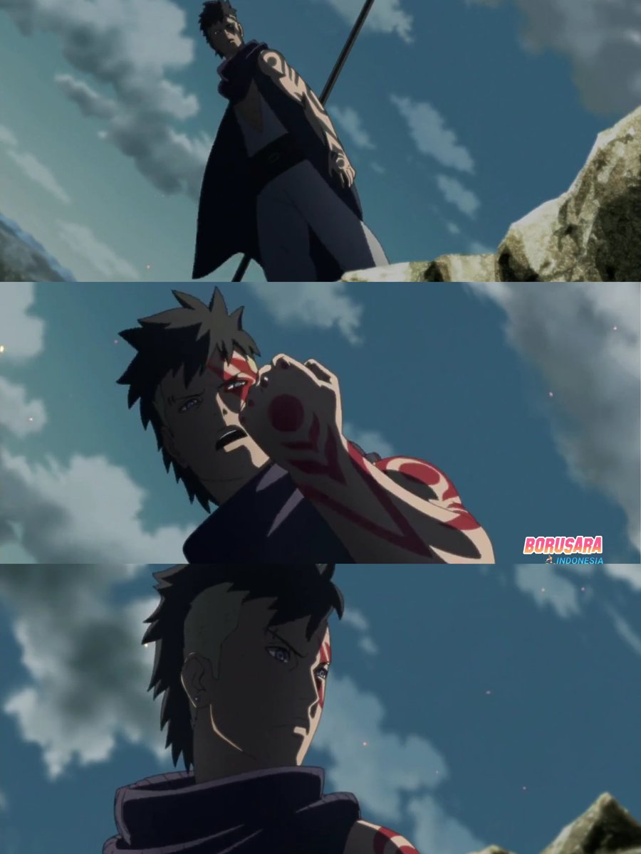 1- Les motifs du kama Après l'ellipse Kawaki a toujours le kama. Il a les mêmes motifs et la meme couleur que lorsqu'il etait petit et quil avait le kama de Isshiki.