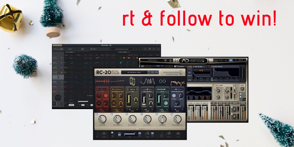 plugindeals's tweet photo. RT &amp; FOLLOW @plugindeals and @xlnaudio to WIN ONE of the 2x RC-20, 5x XO units &amp; 5x Addictive Drums 2 Basic plugins offered by XLN Audio 🎅 

https://t.co/yLx0CQRhas 🎄 

12 Winners chosen Jan 3 https://t.co/EXTALQAzCh