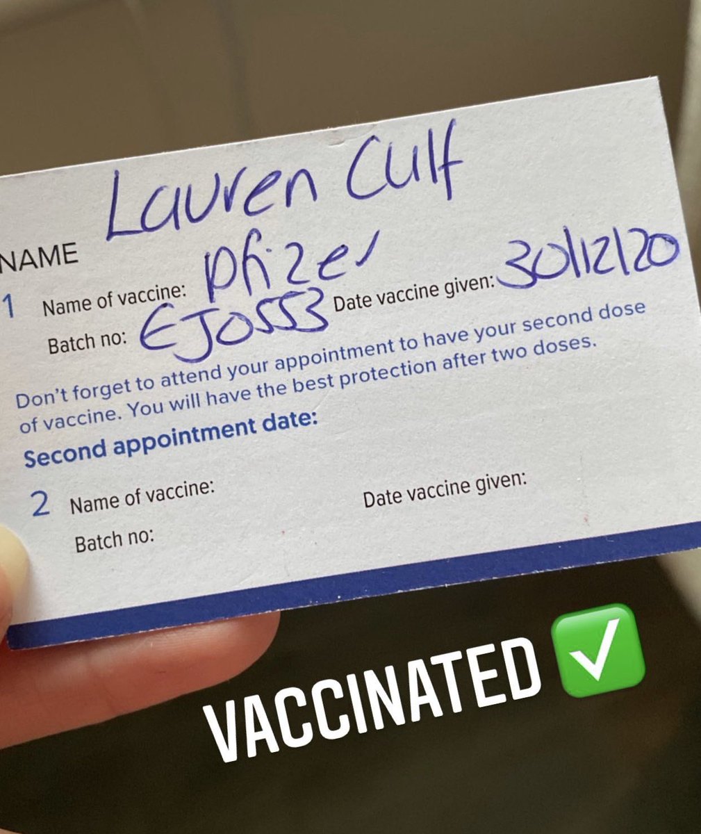 Today was a good day 💉 Vaccine 1 of 2 ✔️😀 #PfizerCovidVaccine