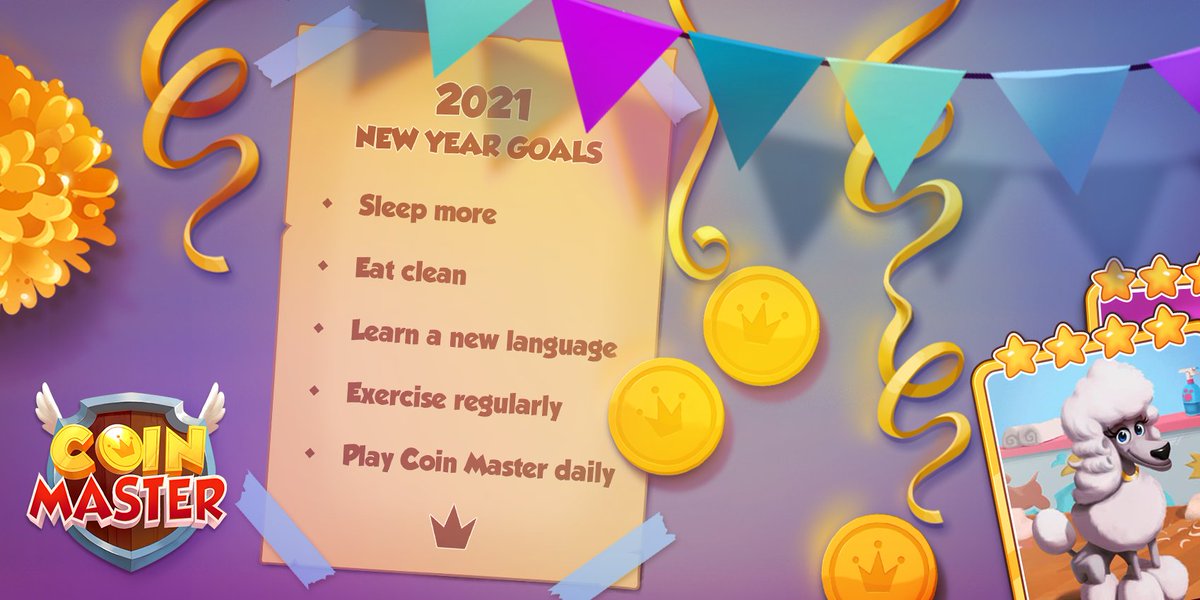 What are your new year #resolutions?! 🙌 #RETWEET for a chance to start #2021 with 1,000 spins AND a magical chest! 💝