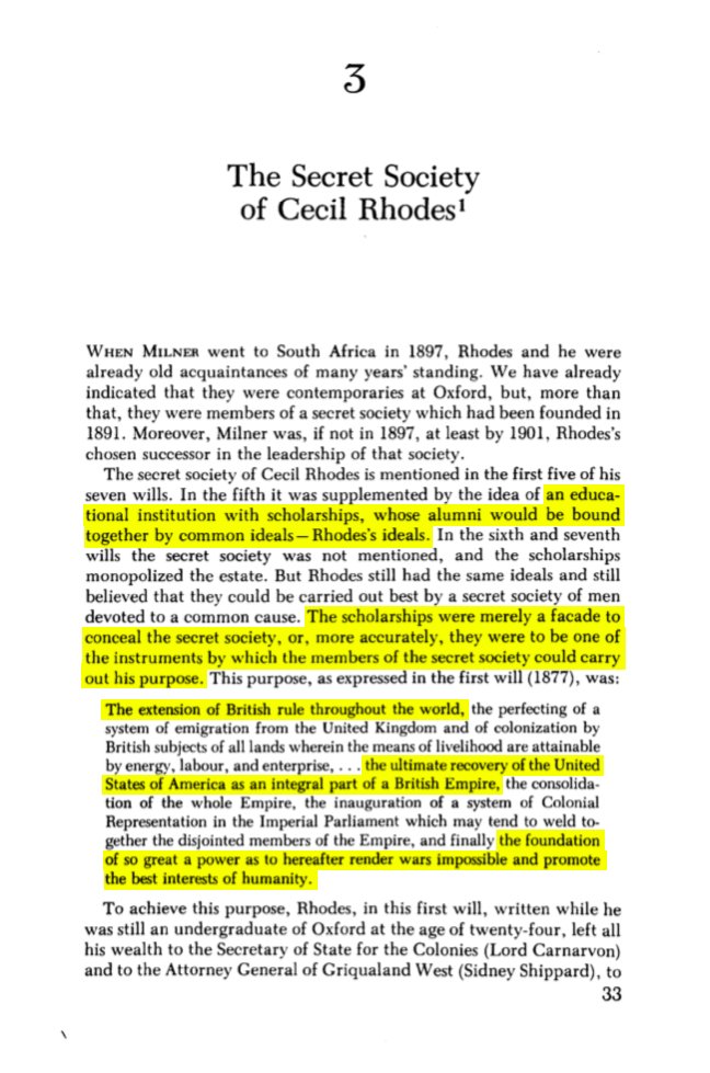 6 of 37The CFR arose from the British Round Table Movement.British statesman Cecil Rhodes (1853 - 1902) bequeathed a fortune to promote "British rule throughout the world" and "the ultimate recovery of the United States of America as an integral part of the British Empire..."