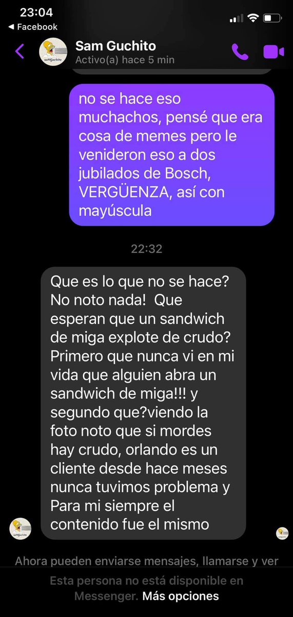 'Que esperan que un sándwich de miga explote de crudo?'
Que hacen ustedes si les viene uno así?