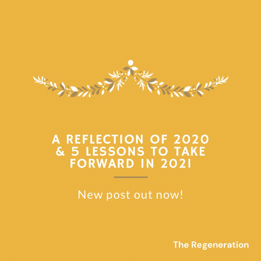 Re__Generation's tweet image. 2020 was definitely been a tough year but we’d like to share with you what this year has taught us. Let us know what you have learnt this year.

theregenerationsite.co.uk/a-reflection-o…

#2020 #lessonlearned  #2021goals
