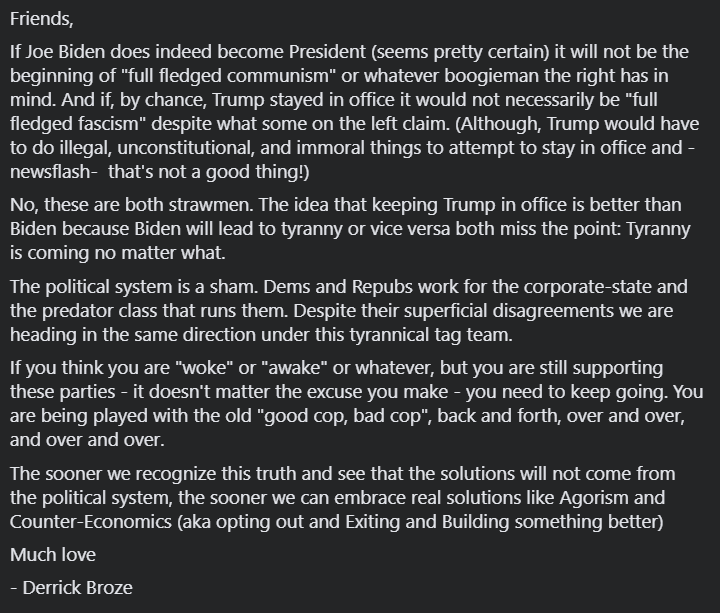 DBrozeLiveFree's tweet image. #LeftRightParadigm #Agorism #CounterEconomics #ExitAndBuild #OptOut