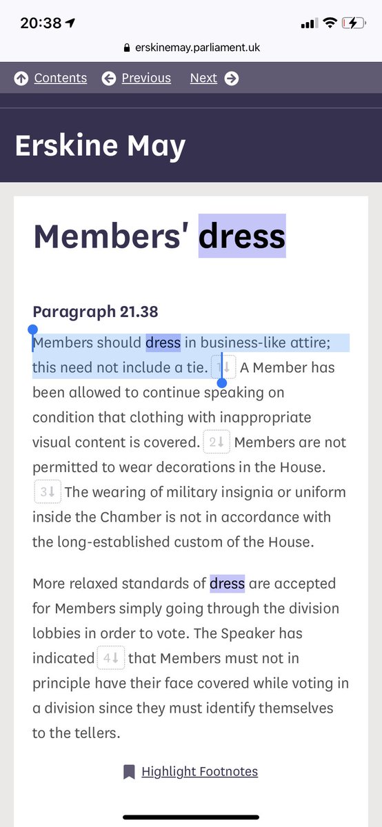 In fact the bible of dos and don’ts for MPs explicitly says they don’t have to.  https://erskinemay.parliament.uk/section/4889/members-dress/?highlight=dress