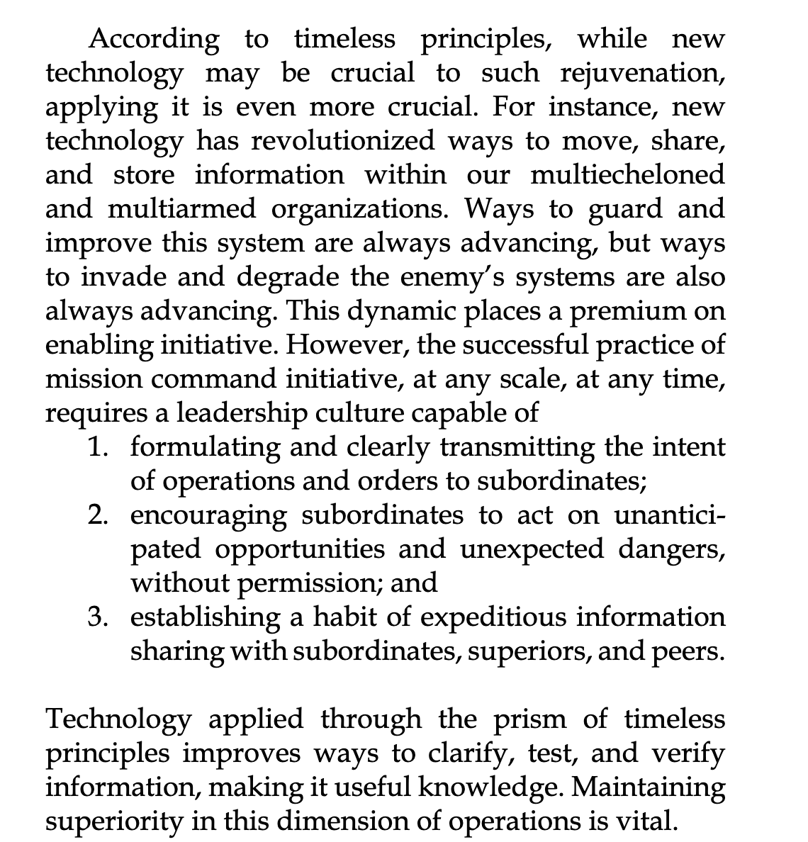 32. This bit's nice. Basically, let's get back to the Principles of War and how tech affects them.