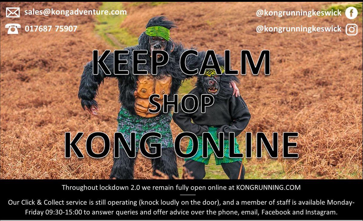 Cumbria moves into Tier 4 so our shop will close until further notice. However, our online doors remain open for website orders as usual, and a member of staff will be on hand Mon-Fri to answer your queries and offer advice.
Stay safe and well out there folks, we'll see you soon!