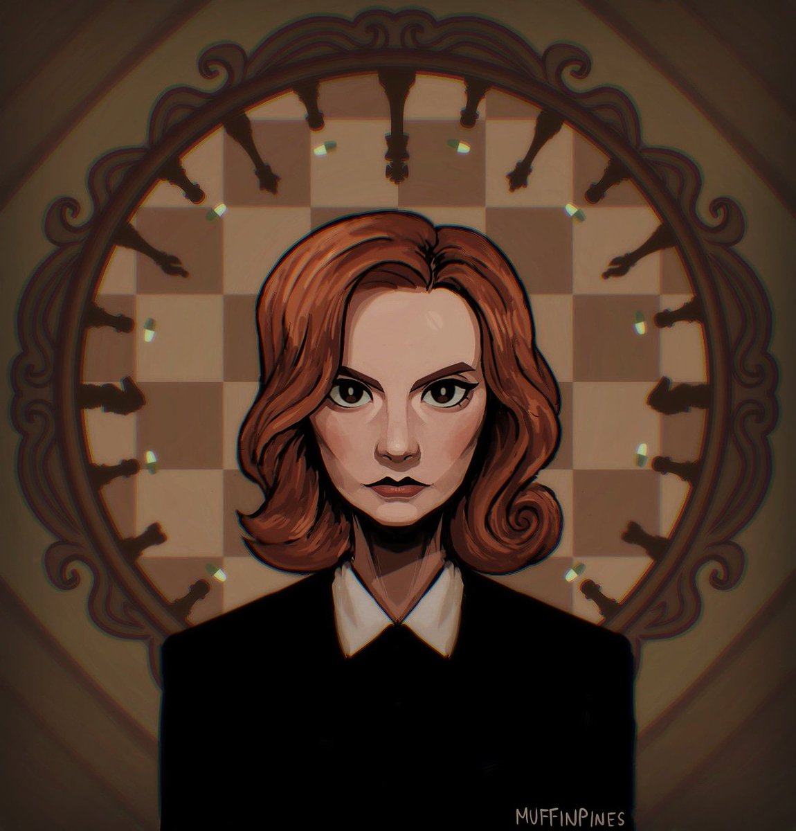 Some #QueensGambit fanart! <a href="/anyataylorjoy/">Anya Taylor Joy</a> is so pretty 😍 

#Netflix #TheQueensGambitNetflix #FANART