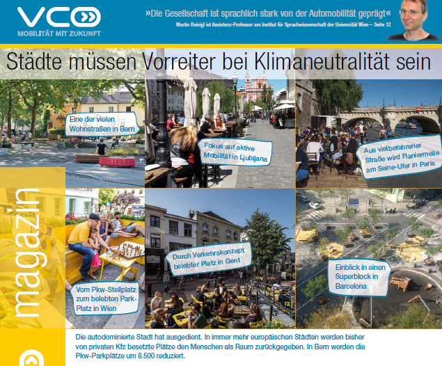 VCOE_AT's tweet photo. Heute die #VCÖ-Top-#Tweets2020 #7: Städte müssen Vorreiter bei Klimaneutralität und #Verkehrswende sein. Zahlreiche Städte sind es bereits: Wo früher Autos stauten oder parkten, flanieren oder sitzen heute Menschen. #Platzschaffen https://t.co/vwztILro9C