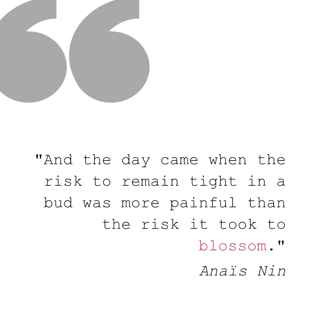 TheWebFactorSA's tweet photo. “And the day came when the risk to remain tight in a bud was more painful than the risk it took to blossom.” – Anaïs Nin

#thewebfactor  #onlineaccelerator #onlinemarketing #digitalmarketing #marketing #onlinepresence #billionairequotes #buildinganempire #motivationalquotes https://t.co/NSxYgy7I1U