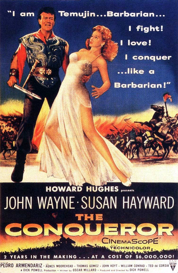 Feeling guilty about the commercial, critical, and literal toxicity of his film The Conqueror, he bought every copy of the film for $12 million, watching the film on repeat.Paramount Pictures acquired the rights of the film in 1979, 3 years after his death.