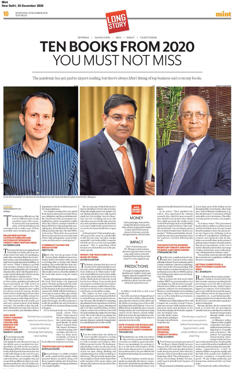 krishnDG's tweet image. Snappy reviews for each book and key points. Featured from @HarperCollinsIN #Overdraft by Urjit Patel--a book that will not be forgotten in a hurry--and #GettingCompetitive by RC Bhargava--the heavy social cost of missing out on manufacturing competitiveness ⭐