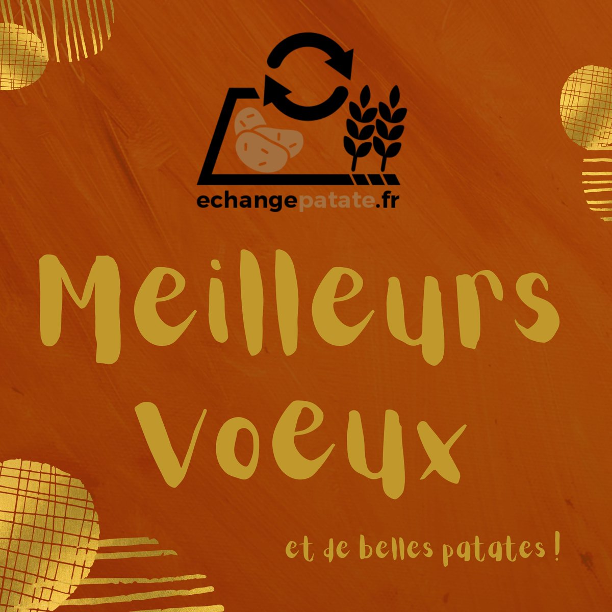 Tous nos vœux de santé et de bonheur déconfiné pour 2021... et de belles patates pour tous les producteurs !