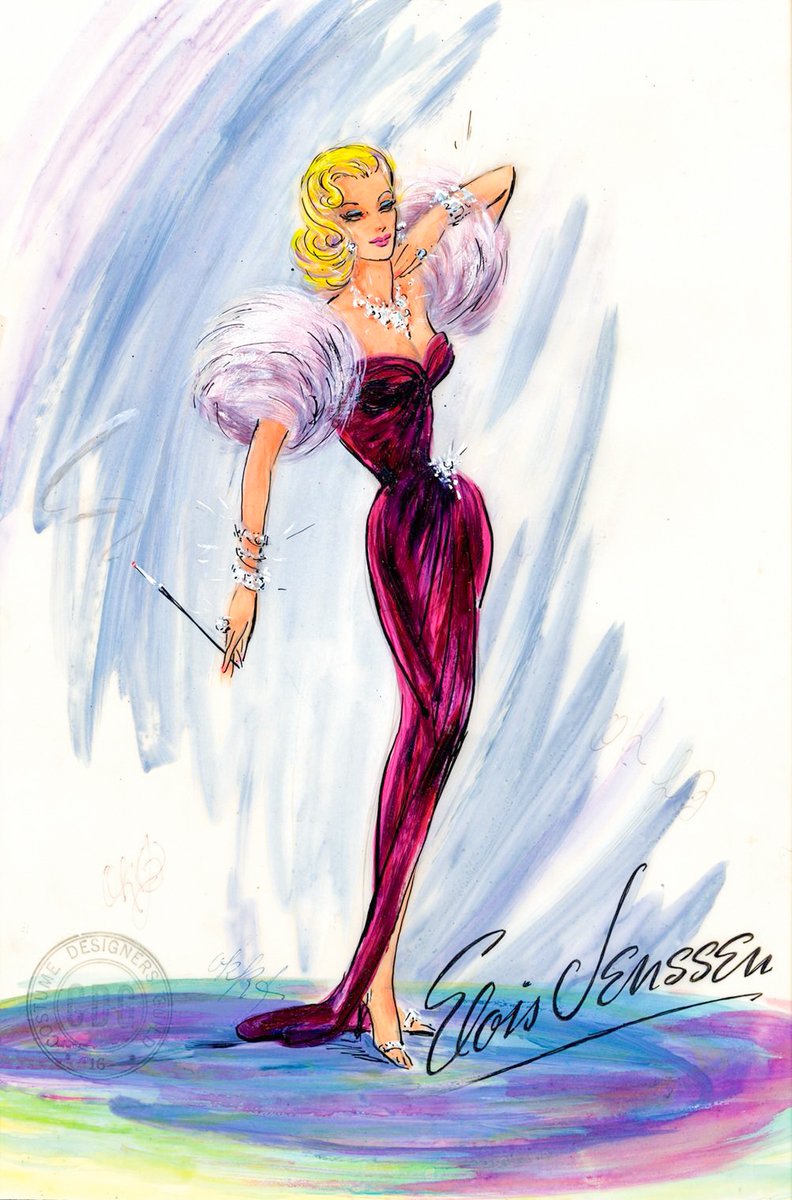 Looking for inspiration for your New Year's Eve outfit? Who is better to look to for inspiration! This vintage original Elois Jenssen costume sketch was made for Lucille Ball as "Lucy Ricardo" as "Marilyn Monroe" from I Love Lucy! ♥️ It sold in our Hollywood Auction for $2,880!