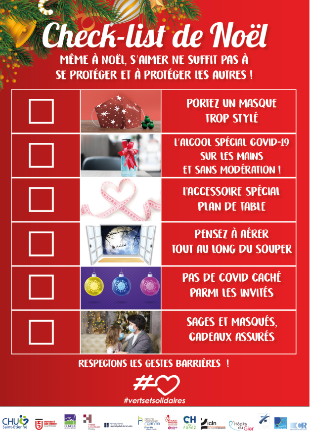 En cette période de fêtes, restons vigilants.
Tous les établissements du territoire restent mobilisés.

#vertsetsolidaires  #covid19 #soignants #gestesbarrieres