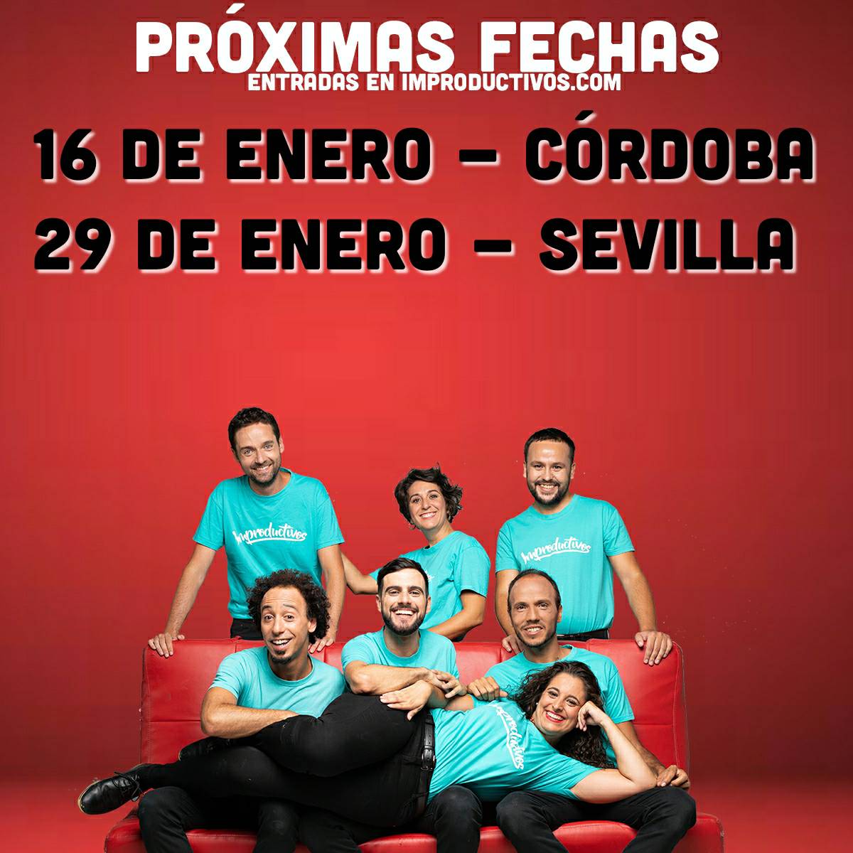 ¡Oye! ¿Sabes que en enero empezamos con fuerza?

16 de Enero - Córdoba 
Entradas en entradium.com/events/improdu…

28 de Enero - Sevilla
Entradas en planeasevilla.com/event/improduc…

#Teatro #Sevilla #CulturaSegura #Humor #Comedia #Impro