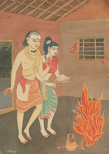 Rishabhāchala ( today’s Trichur ).The whole experience was as clear as though it happened in the waking state. Sivaguru up at dawn with the vivid memory of the vision.Before long on an auspicious day, the couple set out for the land of Siva ( Trichur ).