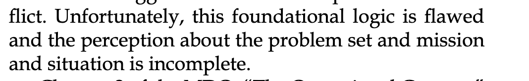 4. WdC finds that MDO fundamentally goes about the problems it identifies the wrong way.