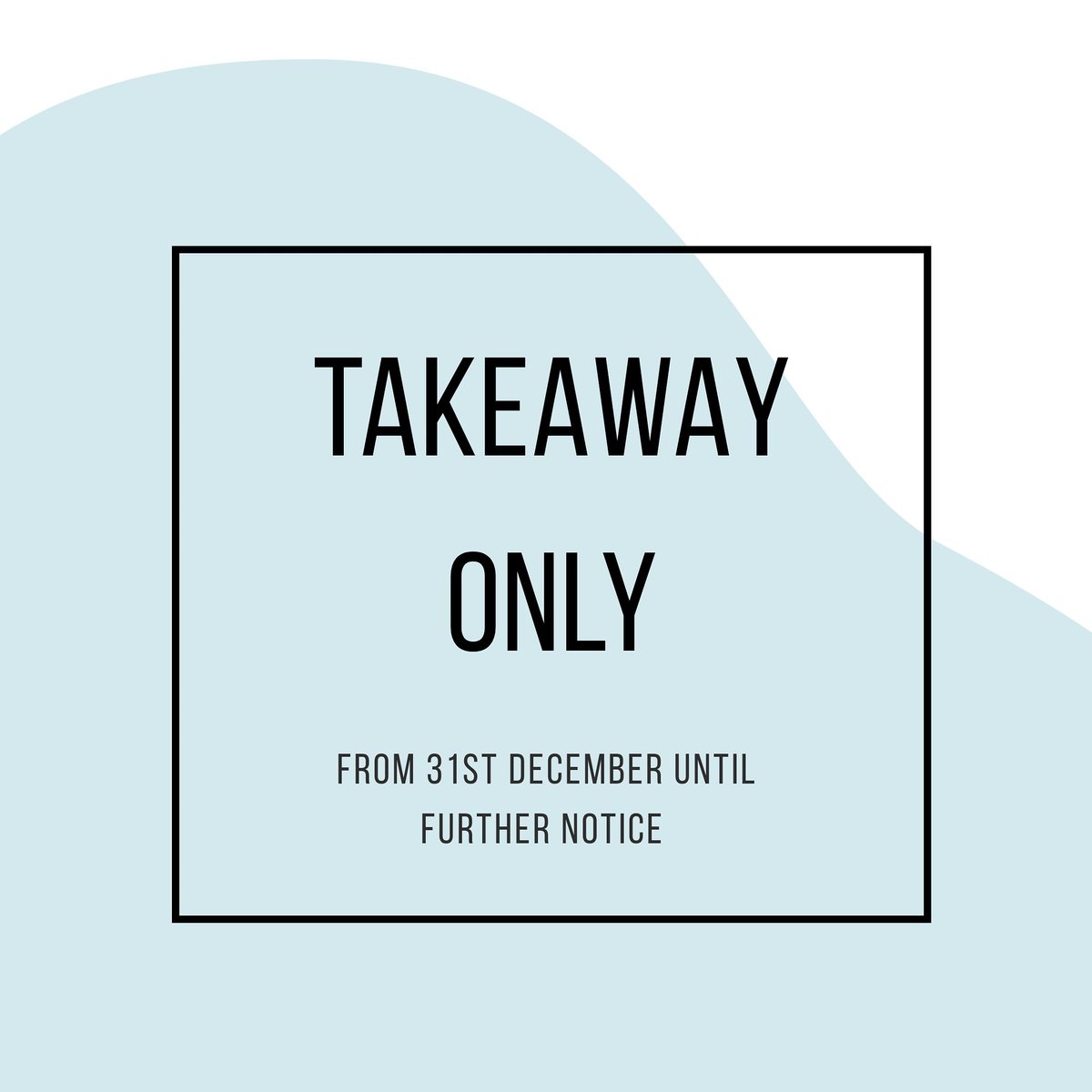 Here we go again! Due to the announcement of Bath entering tier 3, we will be offering TAKEAWAY ONLY from tomorrow until further notice.

Huge thank you to everyone who has continued to support us this year, we couldn't have done it without you! ✨☕