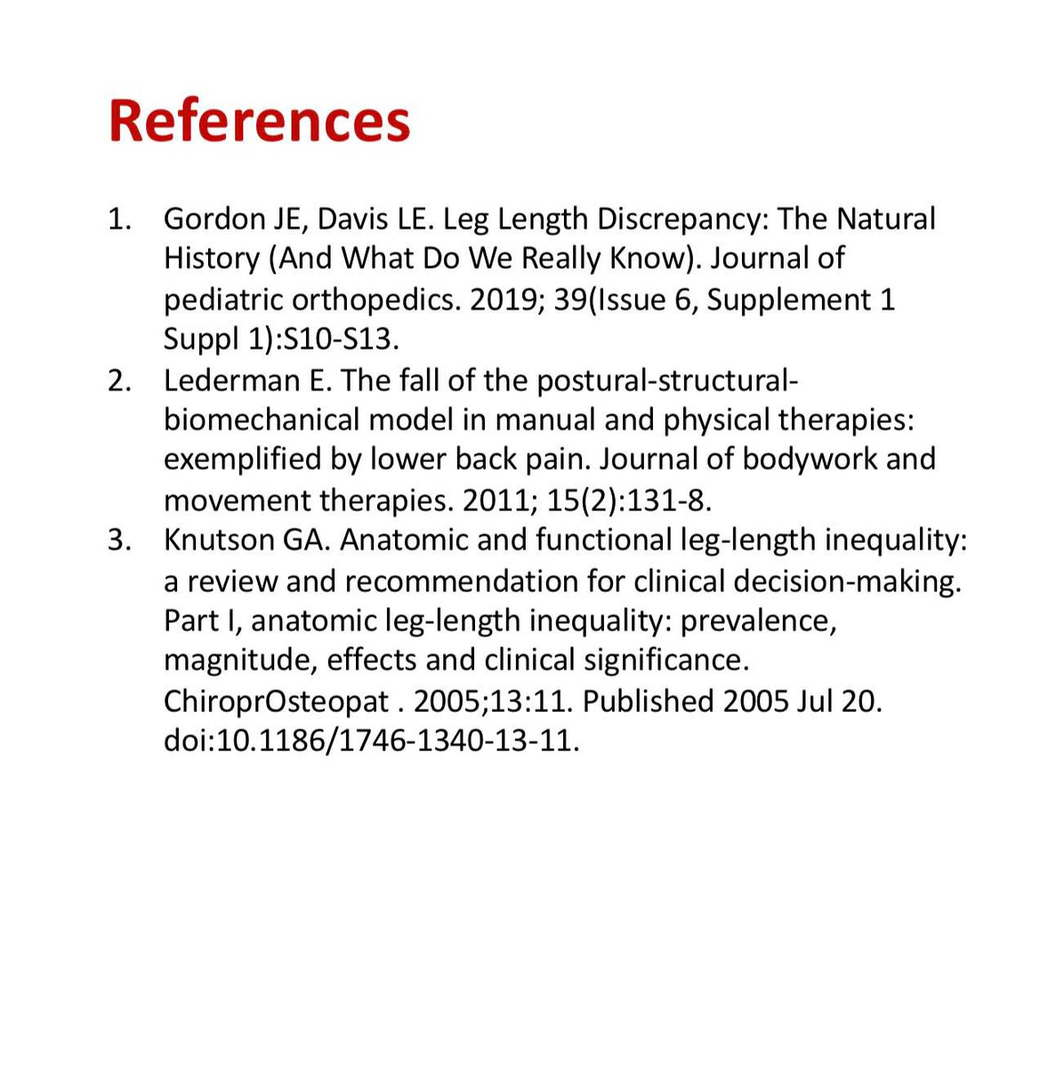 Finally - shimming and/or shoe inserts are not typically necessary in this context generally speaking. Turns out we are adaptable and capable of coping with various observable “asymmetries”. Hopefully this provides some clarity. [9/9]