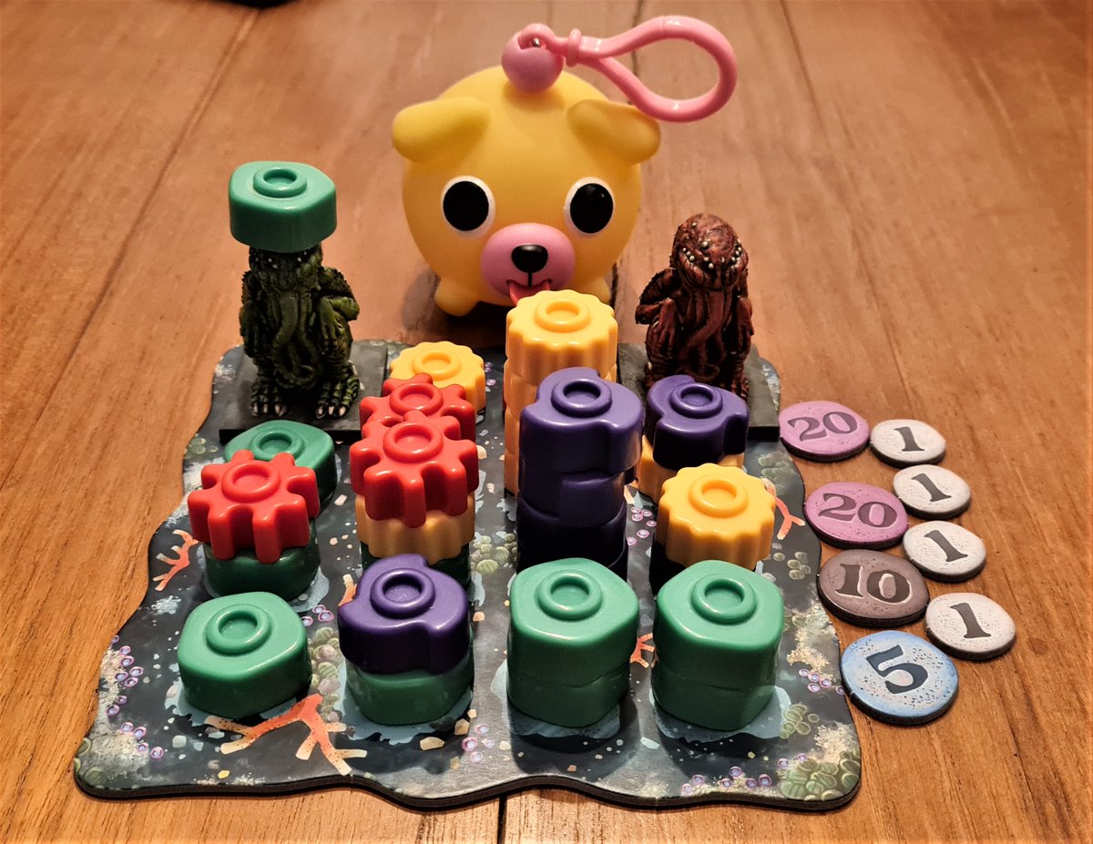 Bin_Edward's tweet photo. Ata (Yellow Dog Toy) goes scuba diving and finds ancient statues of unknown origin among the vast reef bed.

@NextMoveGames #reef #boardgames #abstractgames #scubadiving https://t.co/VBaexeNukr