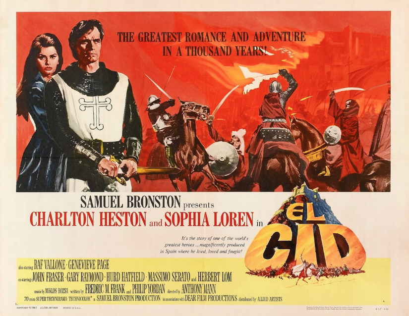  #bestfilmonTVtoday: Sat Jan 2 ... one of the great film epics ... Anthony Mann’s EL CID (1961)  @TalkingPicsTV 6pm ‘Mann's splendid eye for landscape, composition, and spectacle’  https://www.chicagoreader.com/chicago/el-cid/Film?oid=1049222